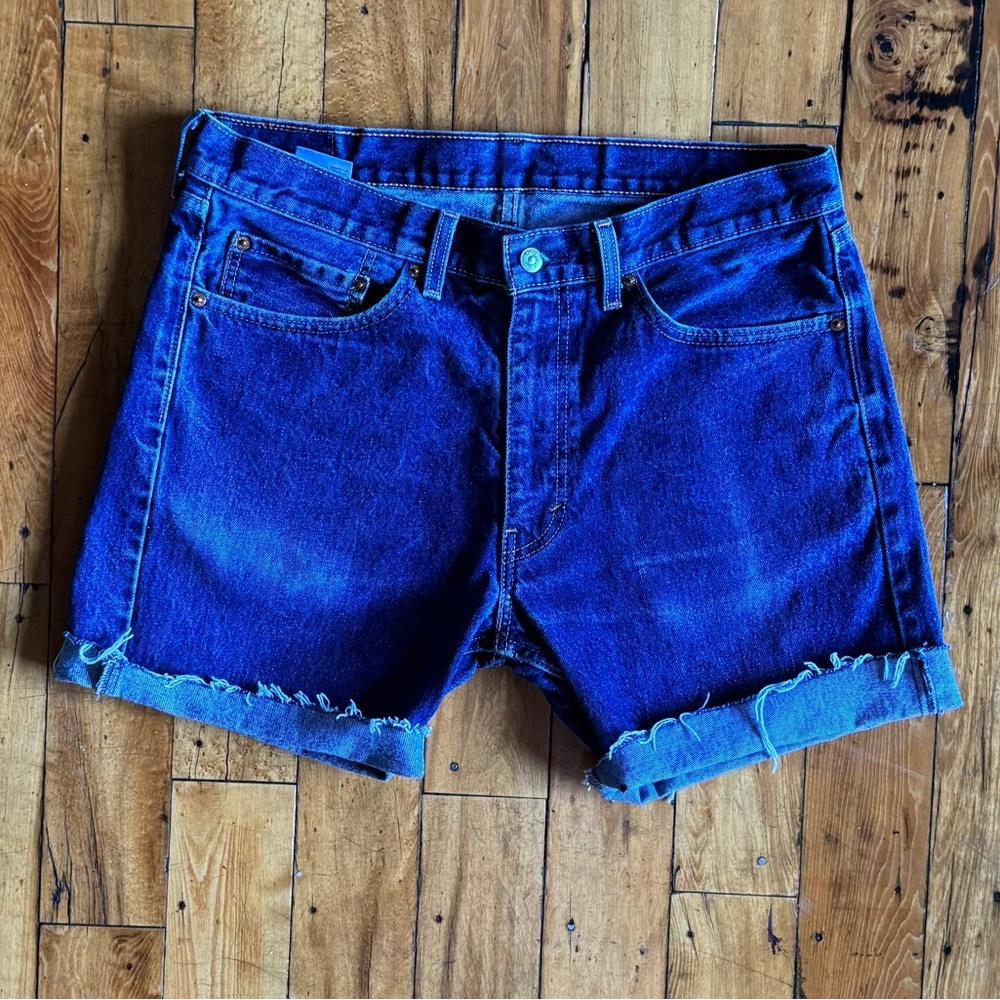 Blue Levi's Cutoff Shorts